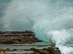 4b -  Curio Bay, big waves, Southland NZ